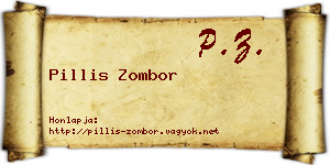 Pillis Zombor névjegykártya